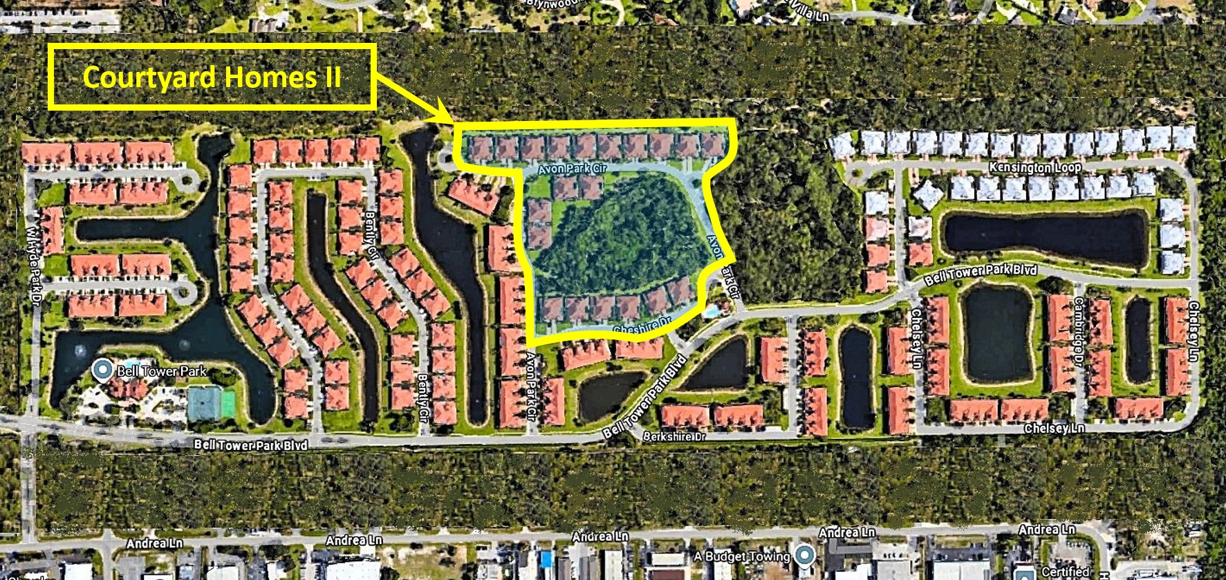 Courtyard Homes 2 Aerial Map
